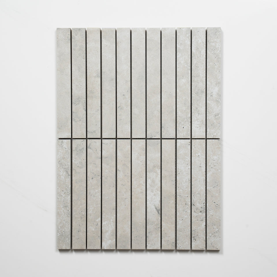 Valerie Silver Porcelain Finger Mosaics P5 392 x 295mm sheets