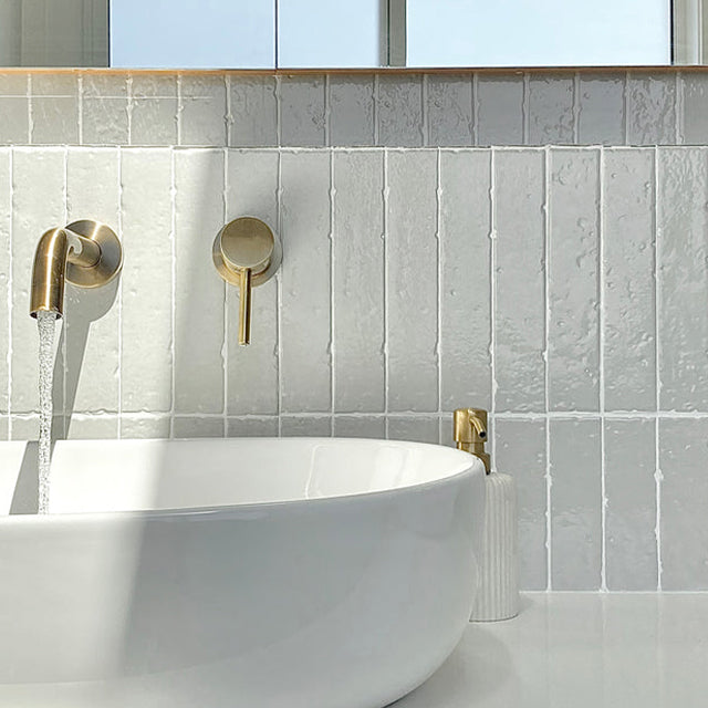 Vanilla Blaire Brick Tile Textured Gloss 45 x 230 x 8mm Porcelain