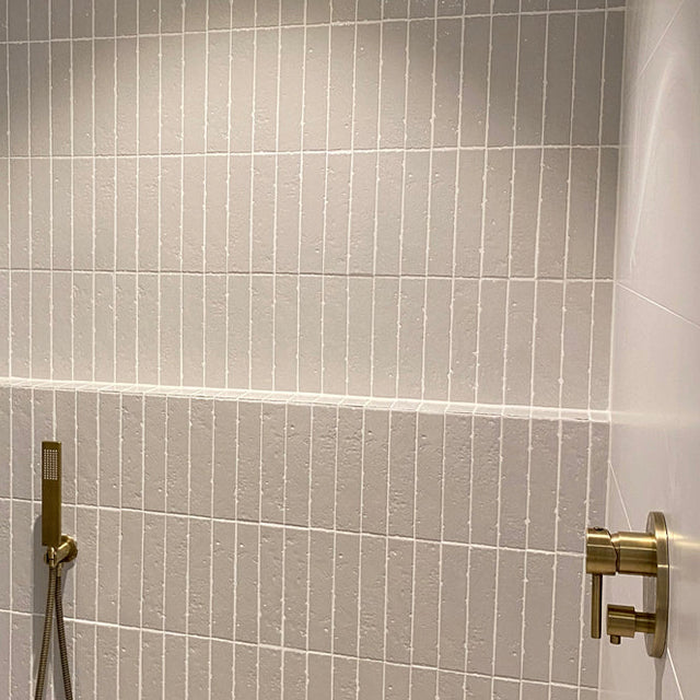 Vanilla Blaire Brick Tile Textured Gloss 45 x 230 x 8mm Porcelain