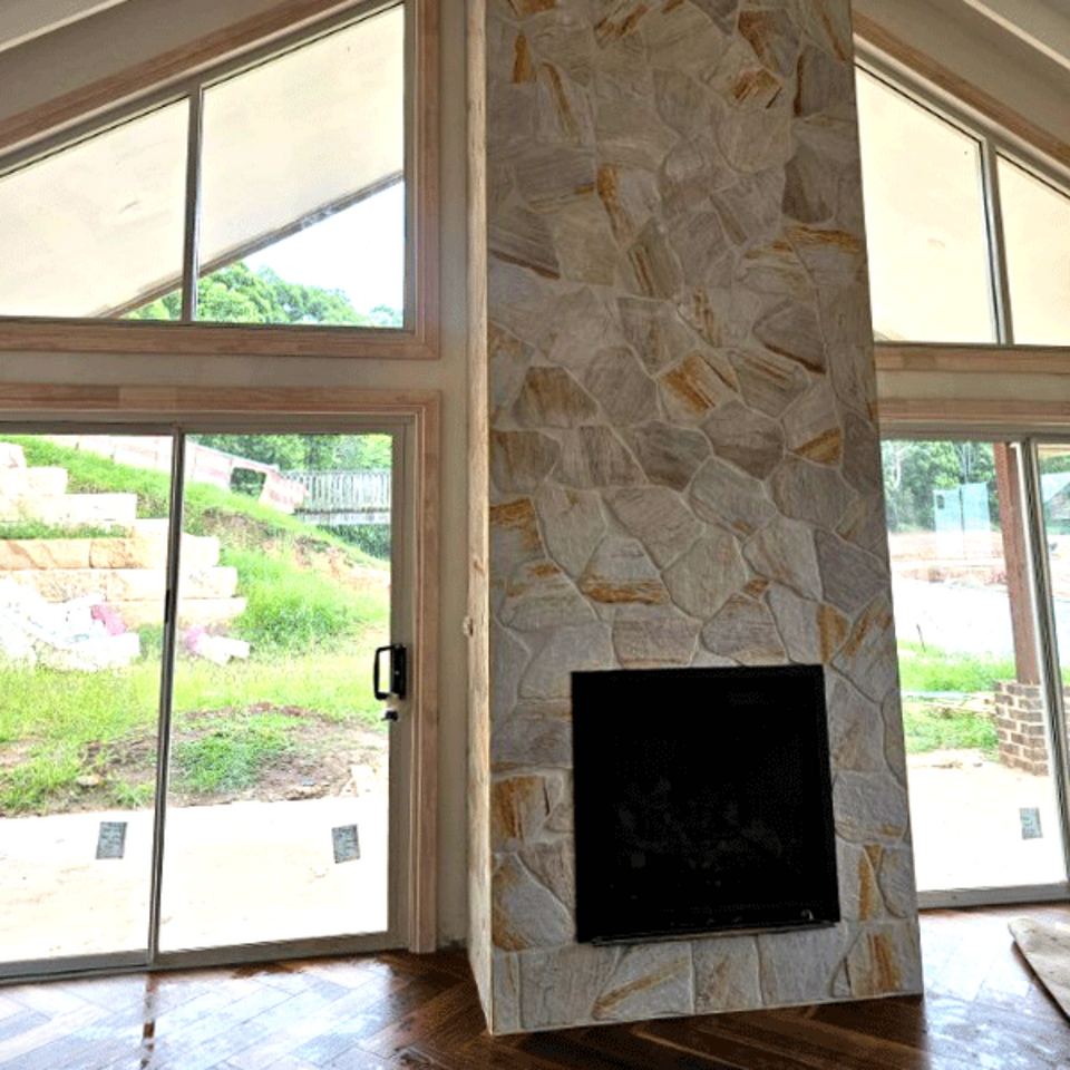 White Aria Stone Tile Matte Crazy Pave Porcelain