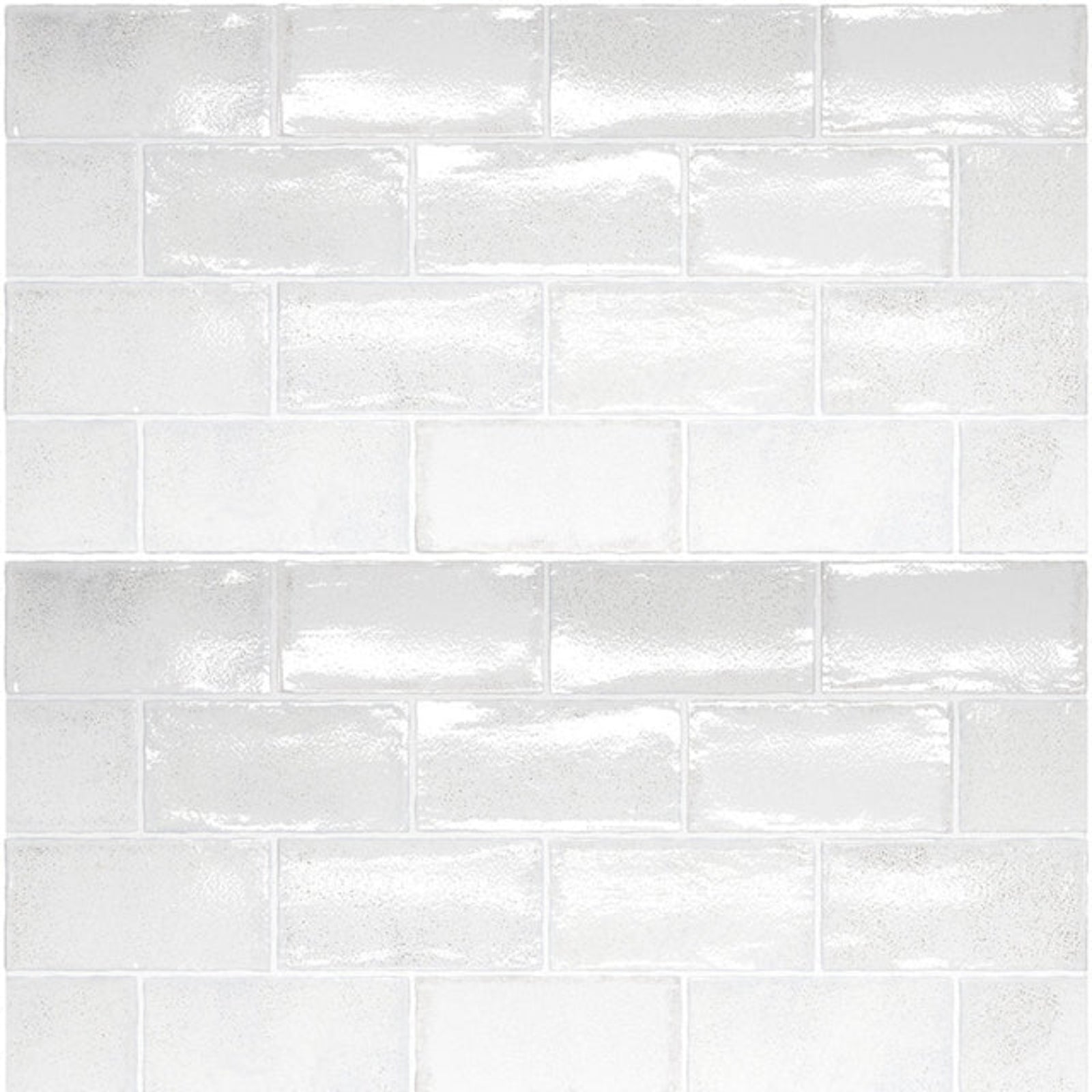 Looks White Dianna Hand Made Subway Tile 75 x 150 x 9mm Spanish Ceramic  | The Blue Space