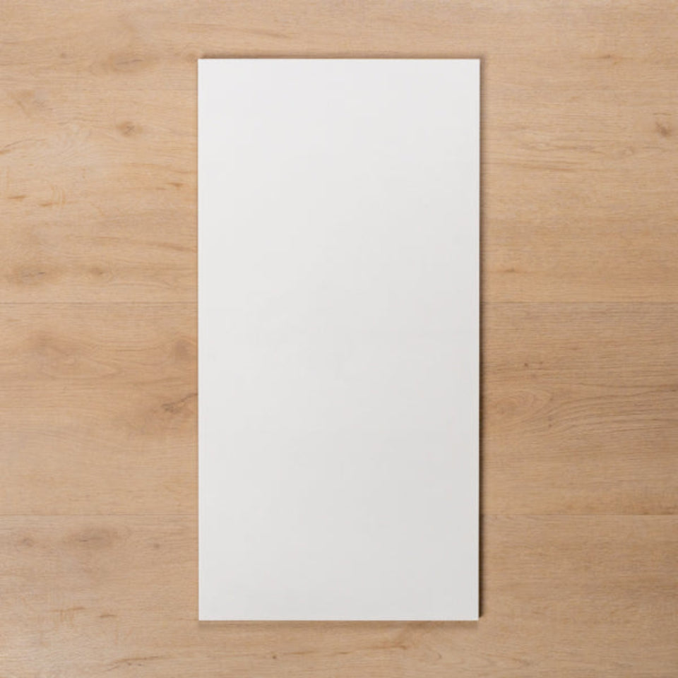 White Gemma Tile Rectified Matt 300 x 600 x 9mm Ceramic