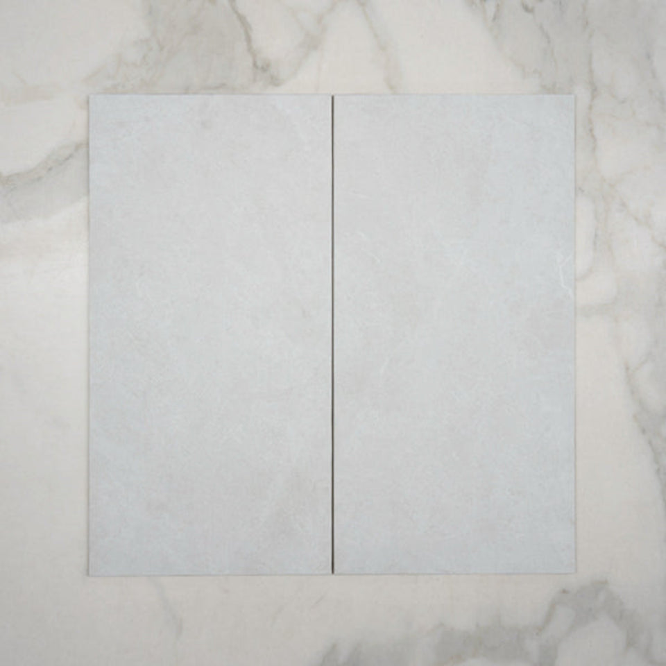 White Tilly Tundra Stone Tile Tech Grip 300 x 600 x 10mm Porcelain