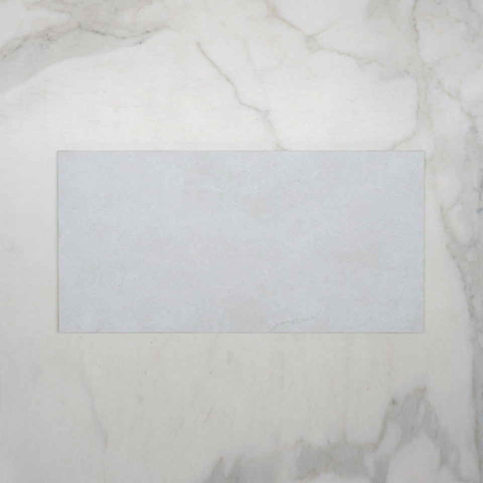 White Tilly Tundra Stone Tile Tech Grip 300 x 600 x 10mm Porcelain
