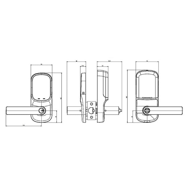 Yale Assure Keyed Lever with Home Module Satin Chrome