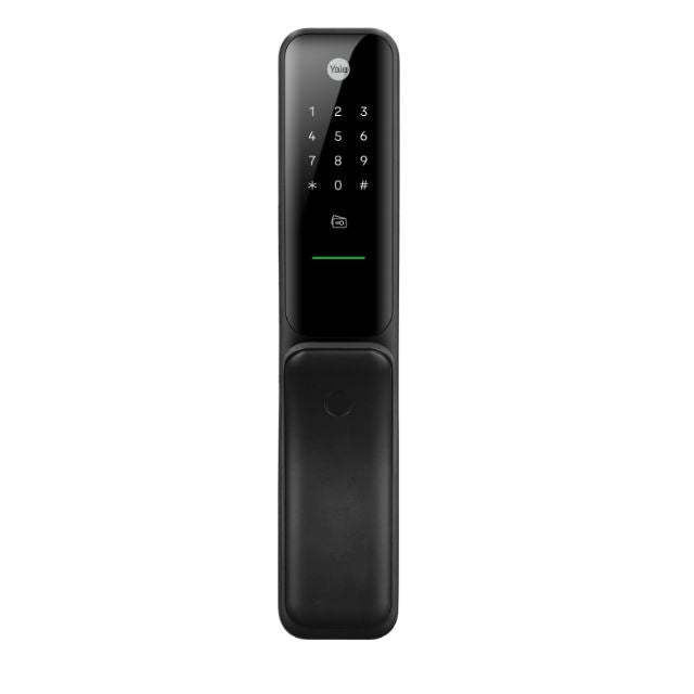 Exterior Yale Kyra Pro Smart Push/Pull Mortice Lock with Yale Home Module Matte Black YKR/60/HK/MBK - The Blue Space
