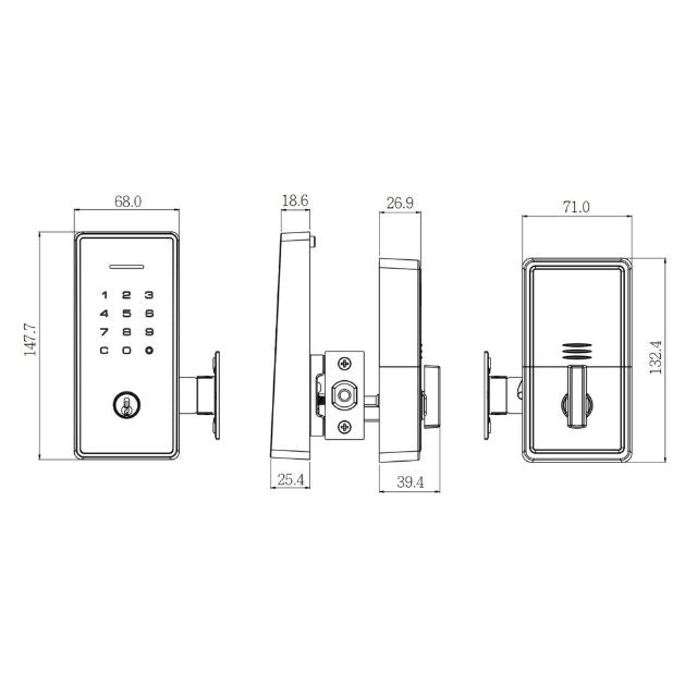 Yale Libi Digital Deadbolt Keyed Satin Nickel