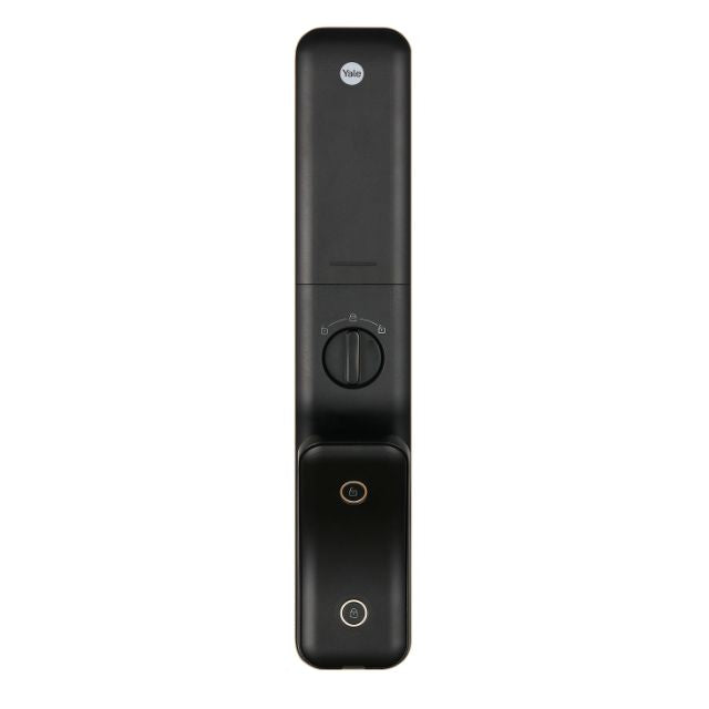 Interior Yale Luna Pro+ Smart Push/Pull Mortice Lock with Yale Home Module Champagne Gold YLN/60/HK/NG - The Blus Space