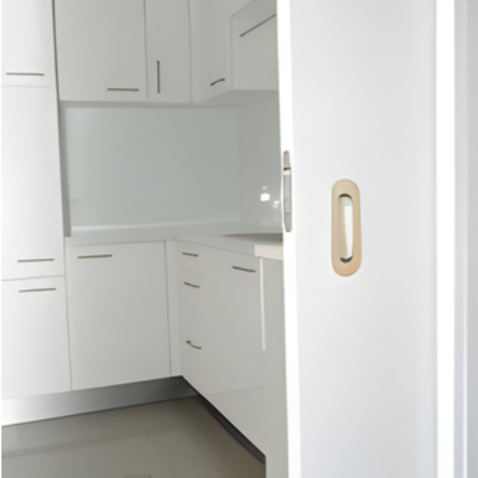 Zanda Duke Flush Pull 120 x 40mm Satin Brass