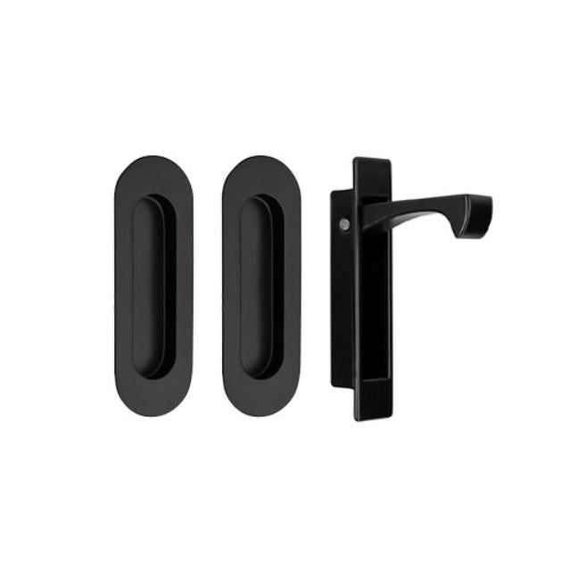 Zanda Duke Flush Pull Kit 120 x 40mm Matte Black
