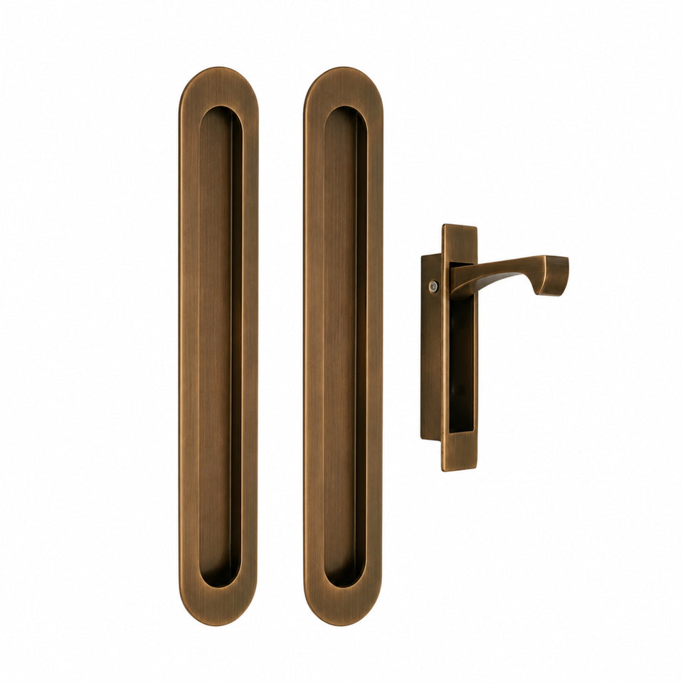 Zanda Duke Flush Pull Kit 250 x 40mm Ember Bronze
