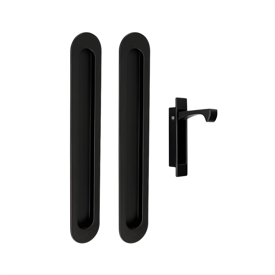 Zanda Duke Flush Pull Kit 250 x 40mm Matte Black