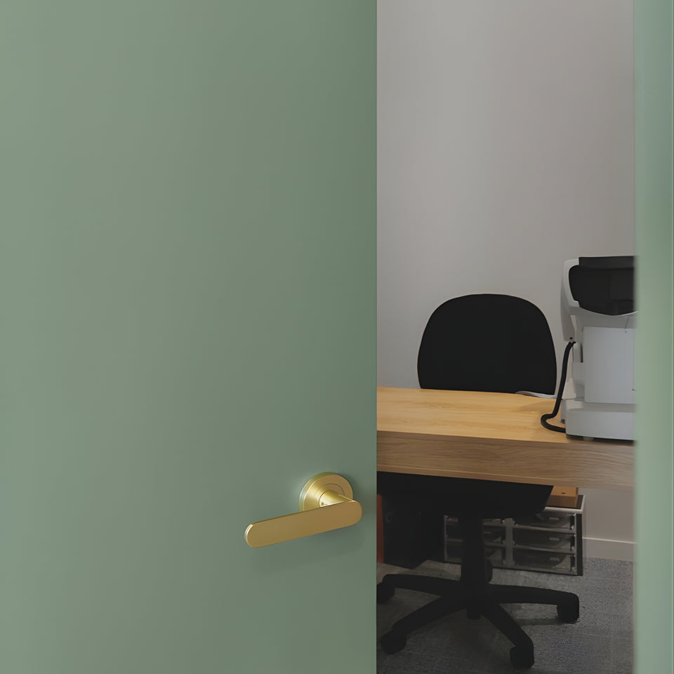 Zanda Duke Passage Door Handle Set Satin Brass