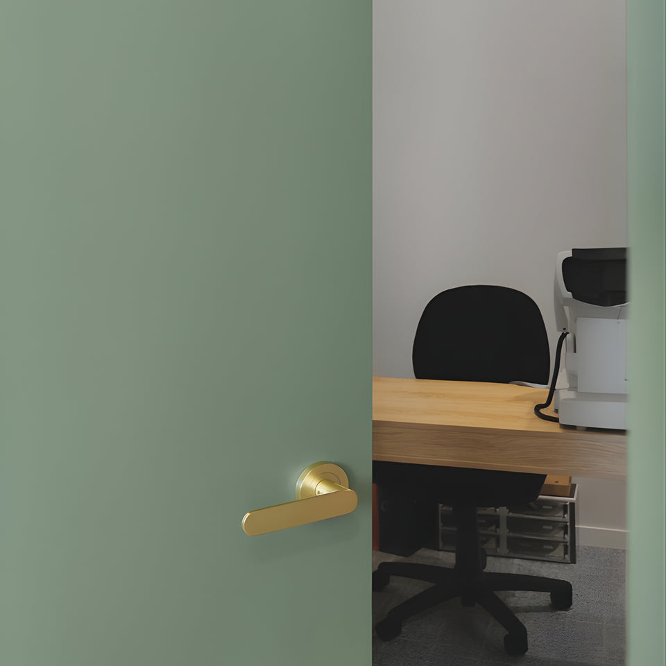 Zanda Duke Privacy Door Handle Set Satin Brass