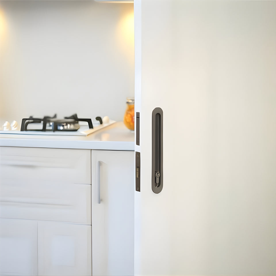 Zanda Duke Sliding Door Euro Lock Kit 120 x 40mm Graphite Nickel