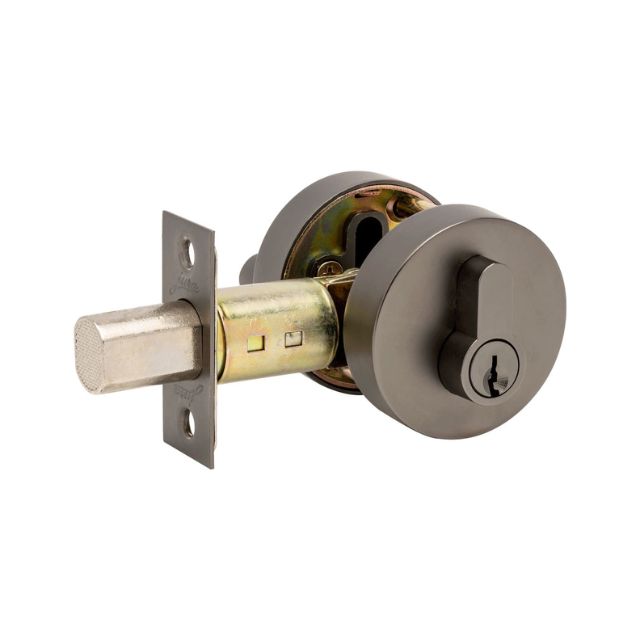 Zanda Futura Round Slimline Double Cylinder Deadbolt Graphite Nickel