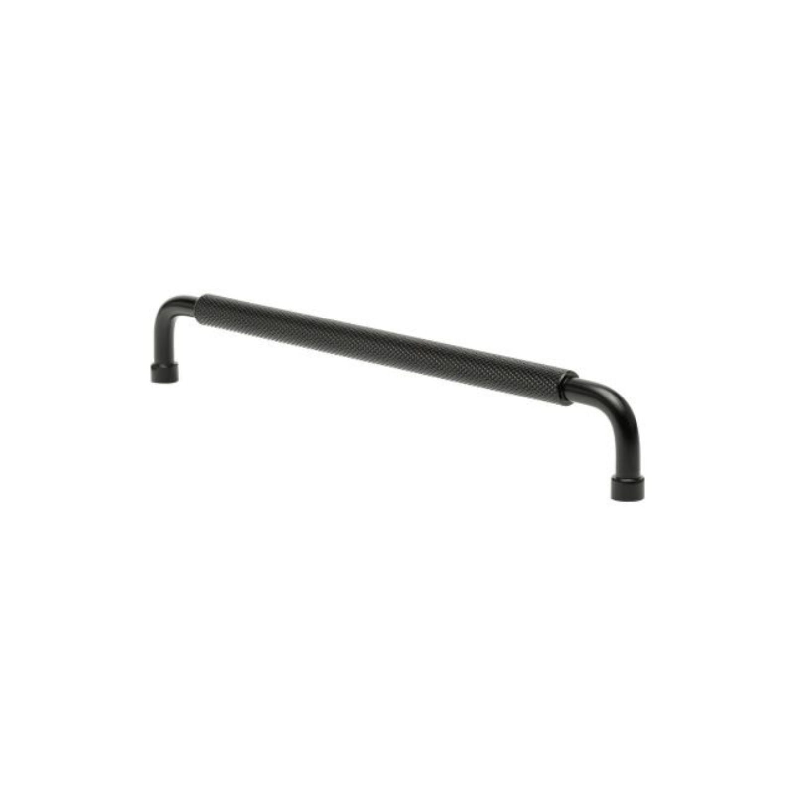 Zanda Nedlands Knurled Pull Handle 224mm Matte Black 16055.BLK - The Blue Space