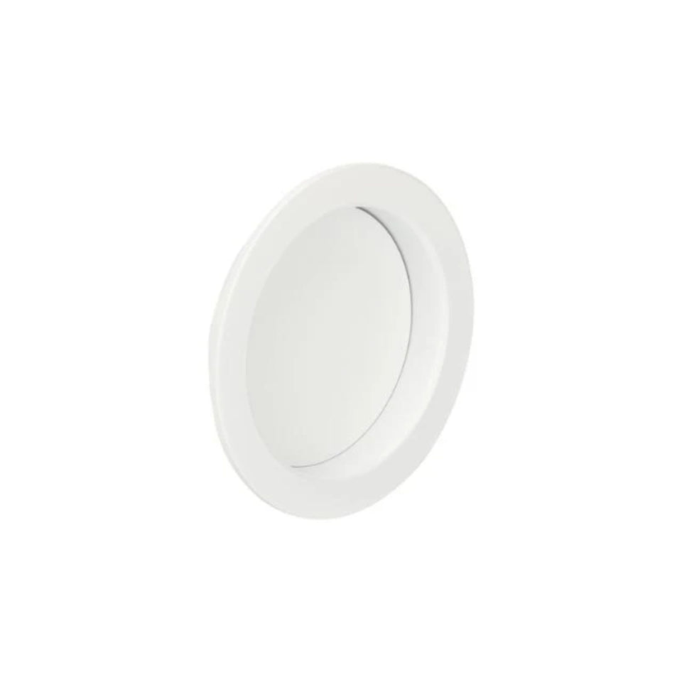 Zanda Round Cavity Sliding Passage Door Handle Kit White