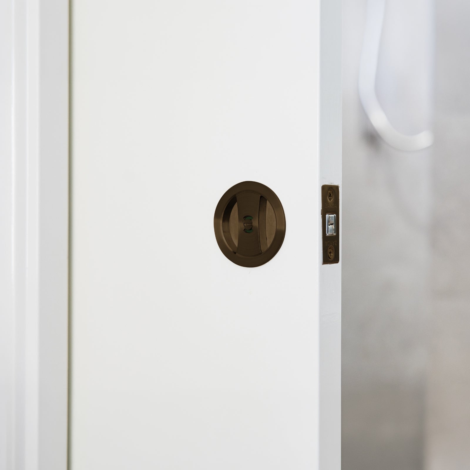 Lifestyle Zanda Round Cavity Sliding Privacy Door Handle Kit Ember Bronze 5327.EB - The Blue Space