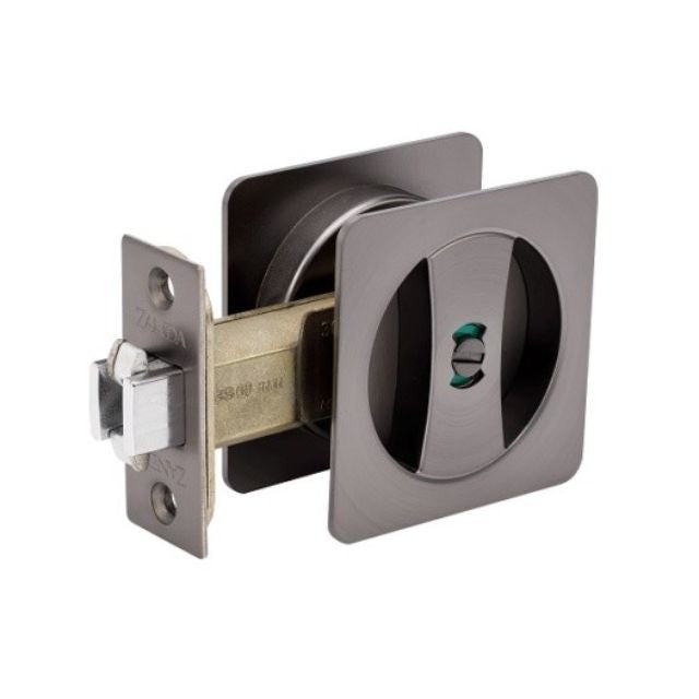 Zanda Square Cavity Sliding Privacy Door Handle Kit Graphite Nickel