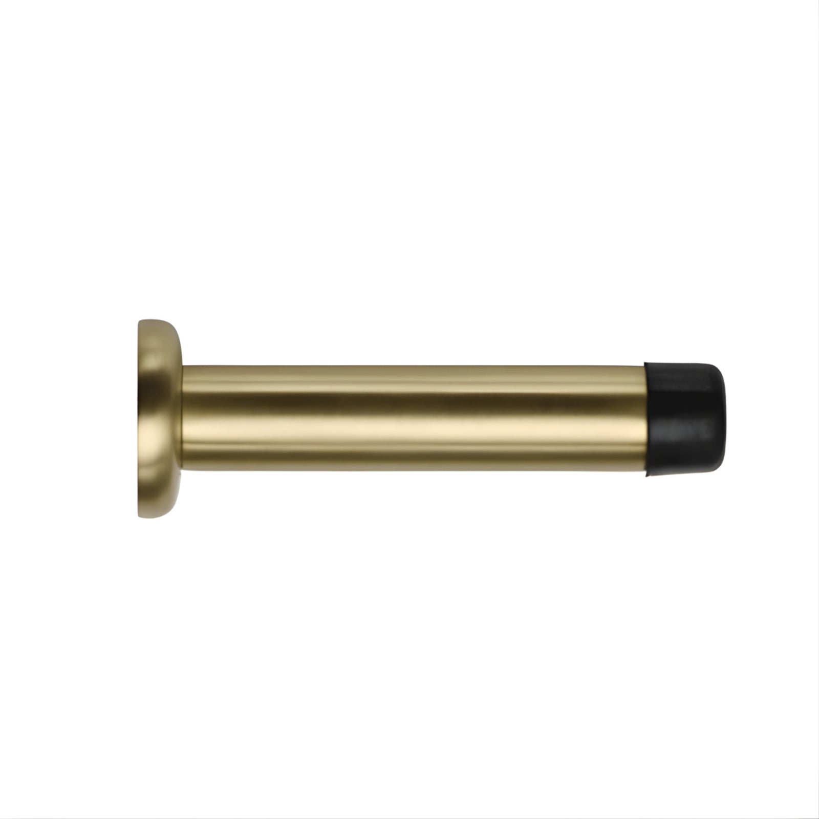 Side View Zanda Skirting Fix Door Stop Satin Brass 5240.SB - The Blue Space