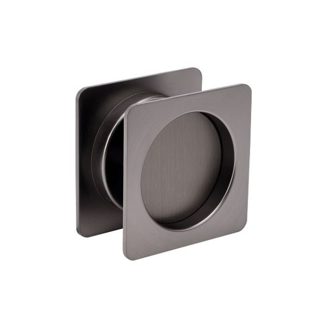 Zanda Square Cavity Sliding Passage Door Handle Kit Graphite Nickel