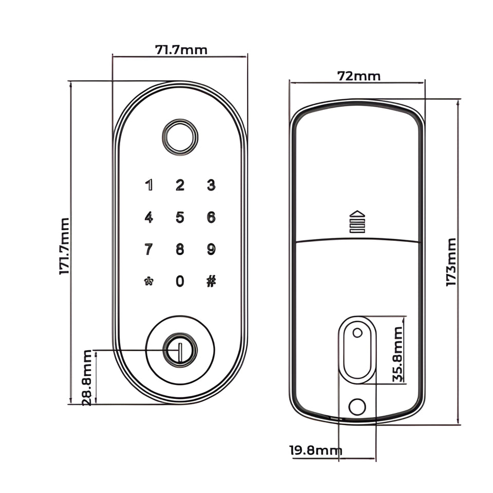 Zanda Stealth Smart Lock Deadbolt Ember Bronze