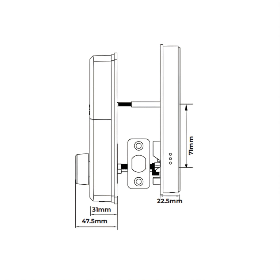Zanda Stealth Smart Lock Deadbolt Satin Brass