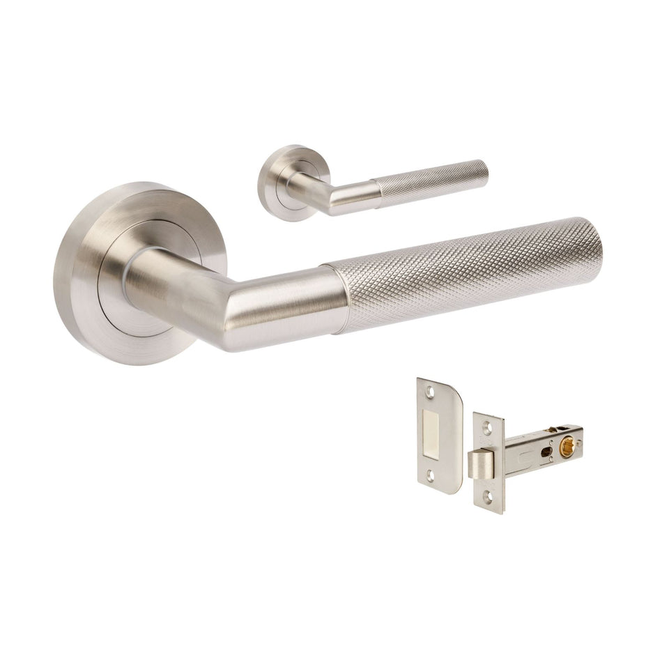 Zanda Vertex Passage Lever Set Brushed Nickel
