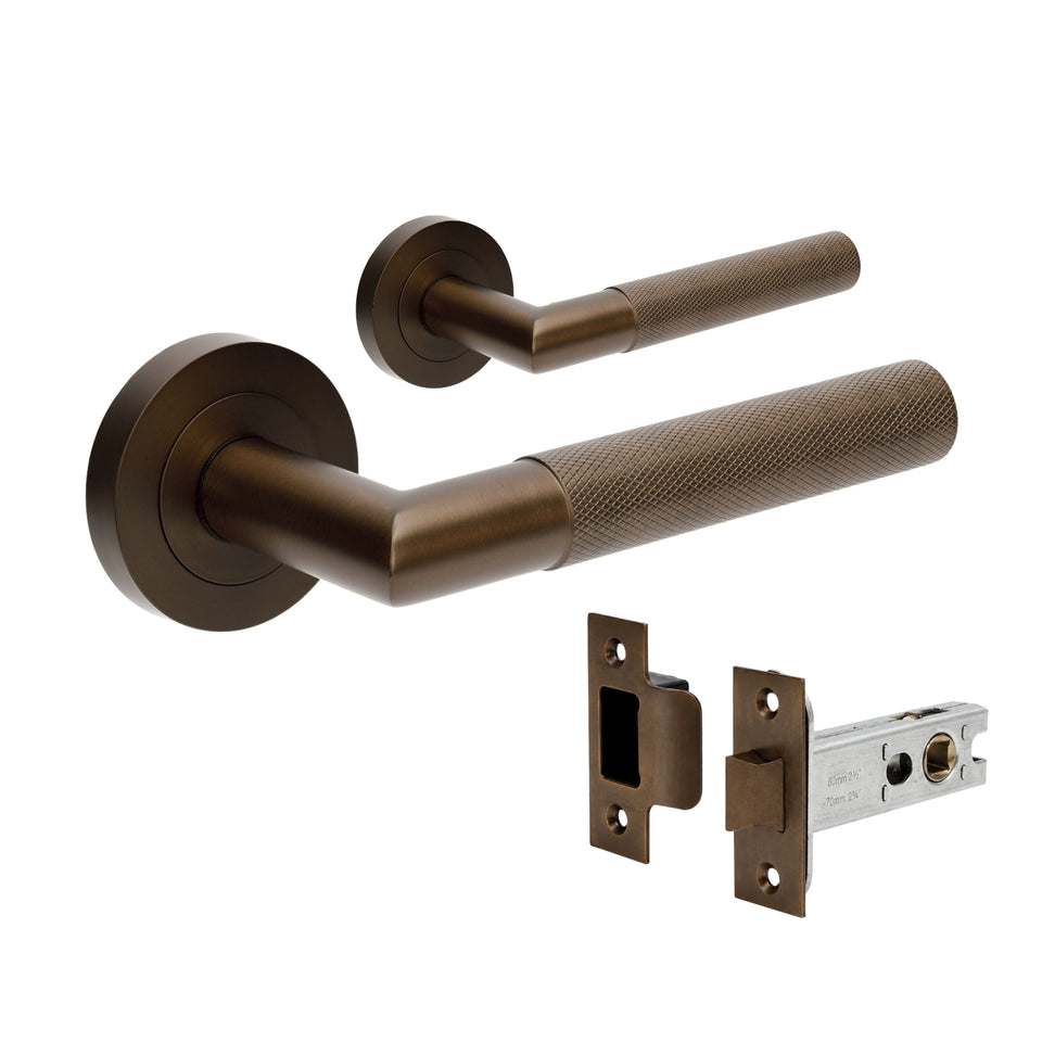 Zanda Vertex Passage Lever Set Ember Bronze