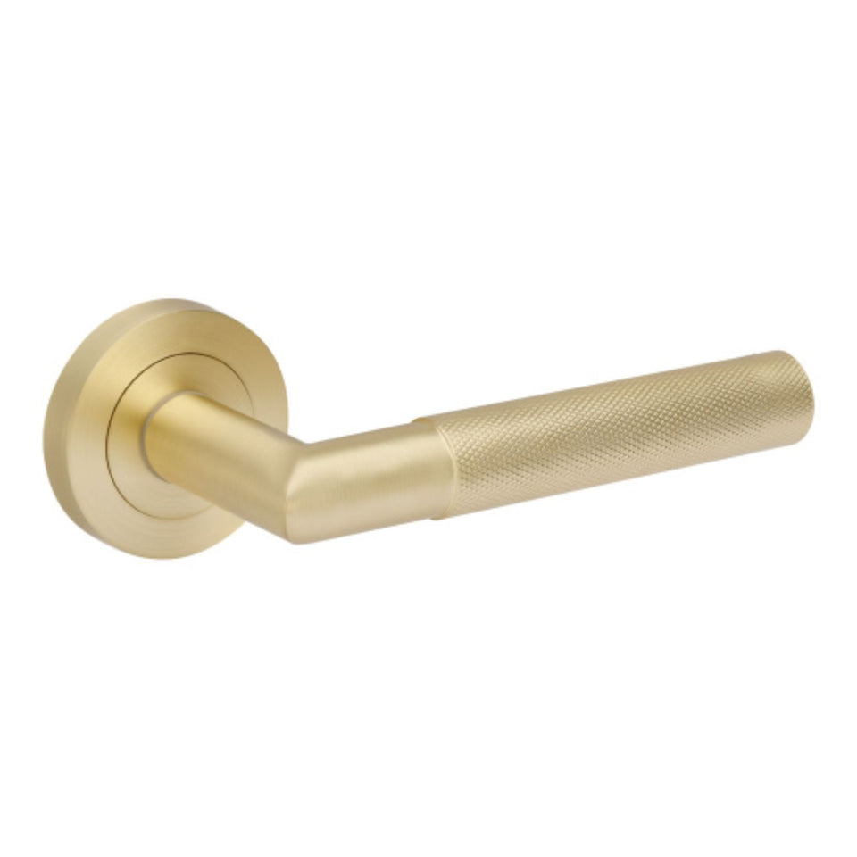 Zanda Vertex Passage Lever Set Satin Brass