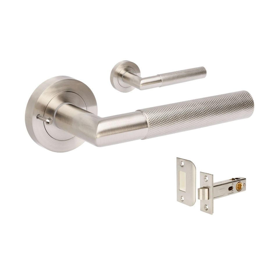 Zanda Vertex Privacy Lever Set Brushed Nickel