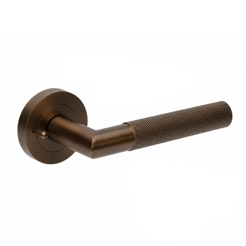 Zanda Vertex Privacy Lever Set Ember Bronze