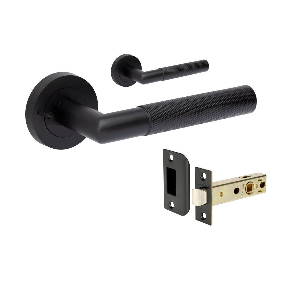 Zanda Vertex Privacy Lever Set Matte Black