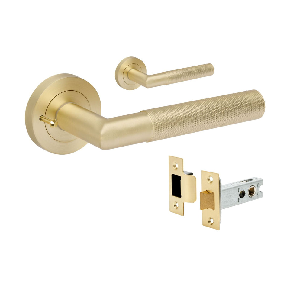 Zanda Vertex Privacy Lever Set Satin Brass