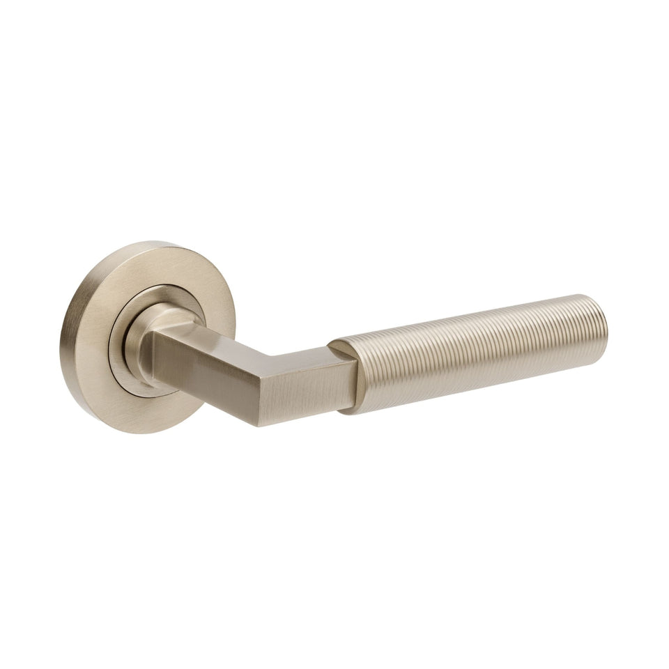 Zanda Zurich Fluted Lever Set Only Brushed Nickel