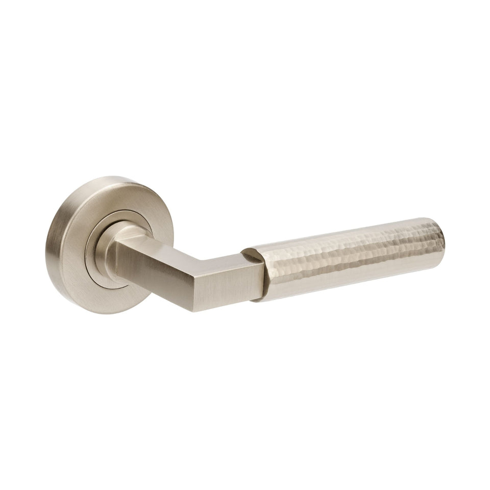 Zanda Zurich Hammered Dummy Lever Set Brushed Nickel