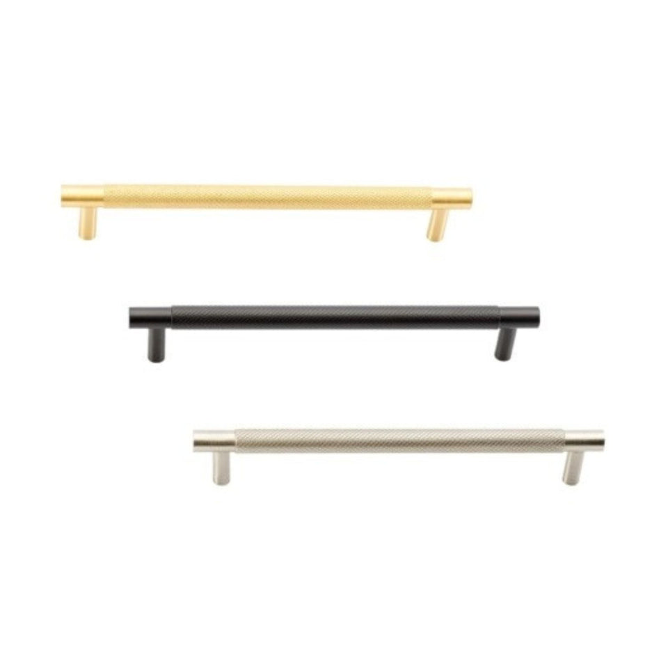 Zanda Zurich knurled Pull Handle 160mm Satin Brass