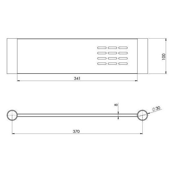 Phoenix Vivid Slimline Metal Shelf Brushed Nickel