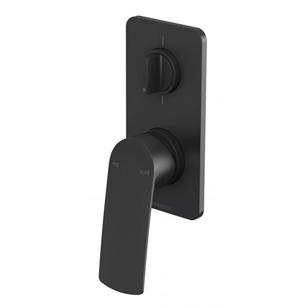 Phoenix Mekko Shower/Bath Diverter Mixer - Matte Black online at The Blue Space