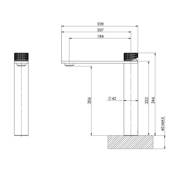 Phoenix Axia Vessel Mixer - Chrome