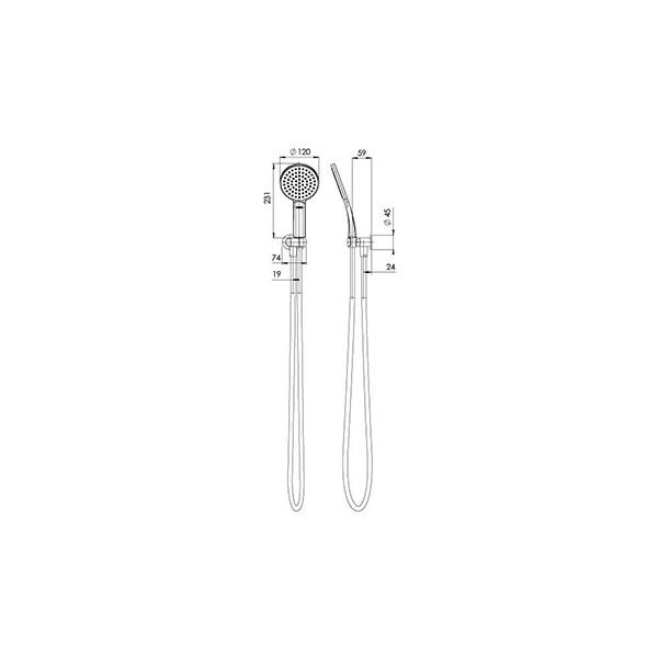 Phoenix NX Quil Hand Shower - Brushed Nickel