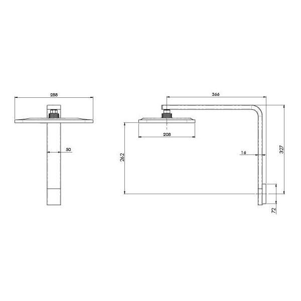 Phoenix NX ORLI with HydroSense Shower Arm & Rose