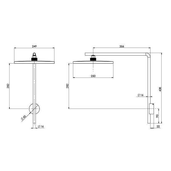 Phoenix NX IKO with HydroSense Shower Arm & Rose - Mate Black