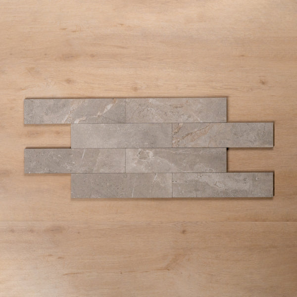 Casuarina Grey Honed Porcelain Tile 75x300mm