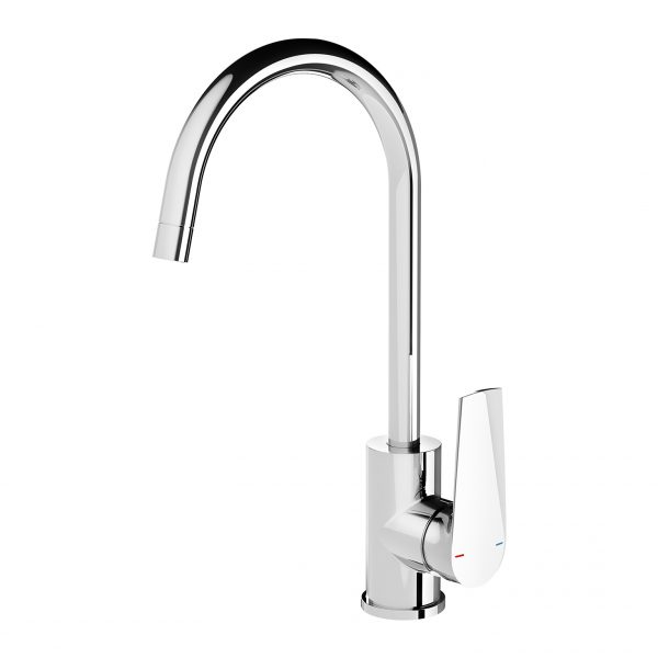 Arlo Sink Mixer 200mm Gooseneck Chrome