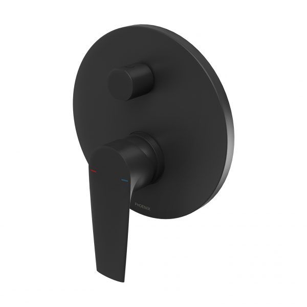 Arlo Shower / Bath Diverter Mixer Trim Kit Only Matte Black Phoenix Builders Range