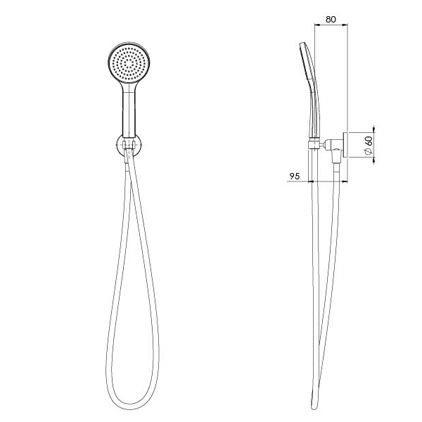Pina Hand Shower Matte Black Phoenix Builders Range