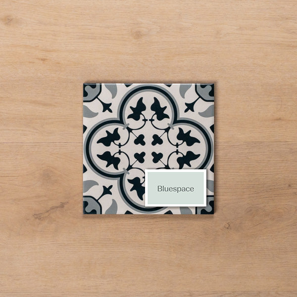 Airlie Mid Blue Matt Cushioned Edge Porcelain Tile 200x200mm