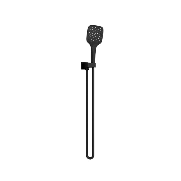 Nero Rain Square 3 Function Rail Shower Bracket Matte Black | The Blue Space